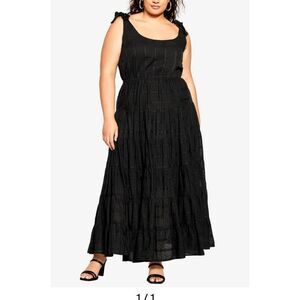 SOLD SOLD SOLD City Chic Dress Dobby Love Black Maxi Women's Plus Sz Medium